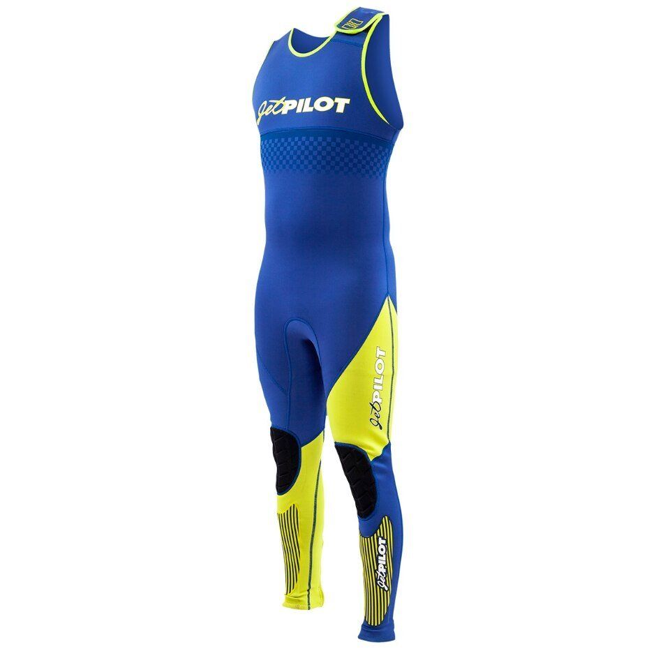 JetPilot Vintage Neoprene Wetsuit John - Men's - Navy/Neon Yellow - M