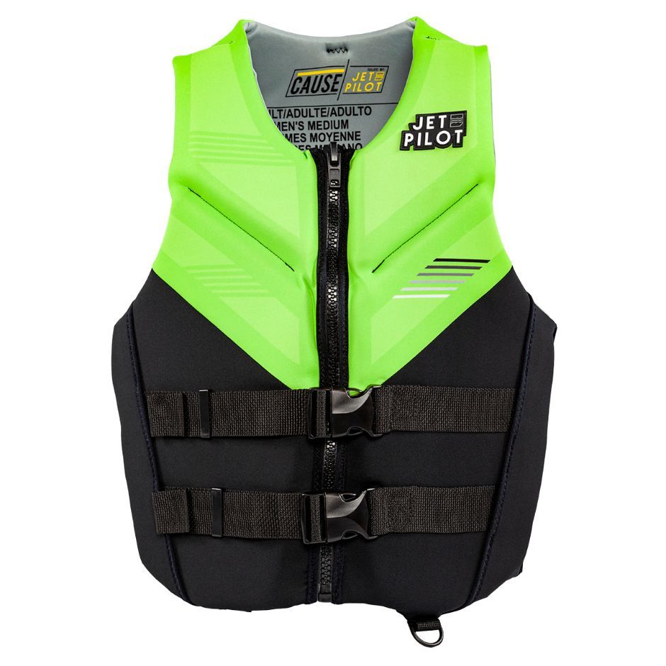 Yamaha Adult JetPilot Cause Neoprene 2 - Buckle PFD - Green/Black