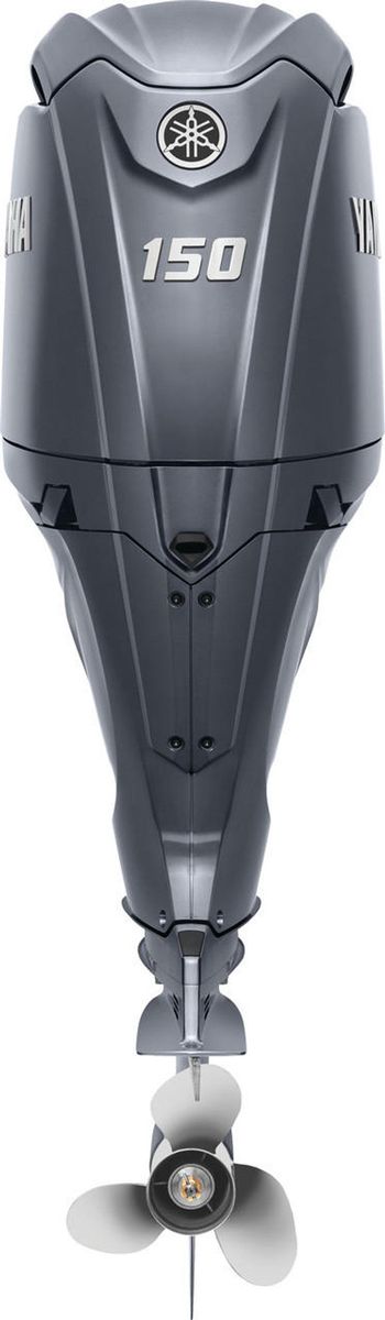 Yamaha F150LD Outboard - Gray | 20-Inch Shaft | Mechanical Control | Electric Start | Power Trim & Tilt